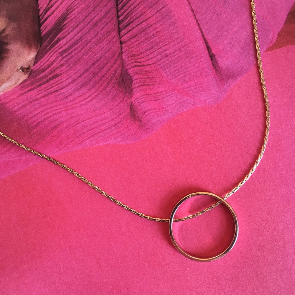 Madewell Rose Gold circle Necklace